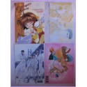 CLAMP SET 4 Shitajiki Gadget Anime Card Captor Sakura Wish Rex